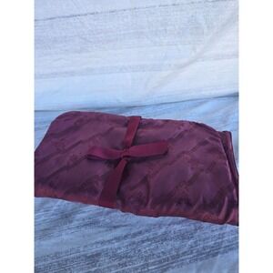 Vintage Mary Kay 1988 Burgundy Travel Cosmetic Roll Bag Made in USA